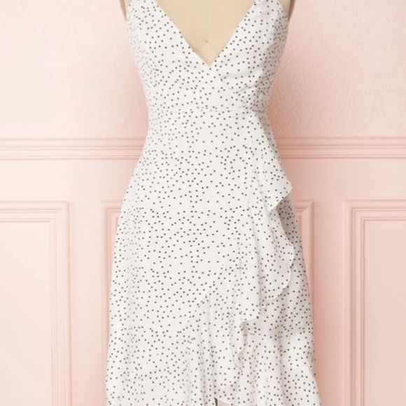 Wrap Polka Dot Tank Dress - Picture 1 of 6